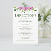 Rosa-Hydrangea-Hochzeitsrichtung Begleitkarte (Stehend Vorderseite)
