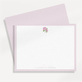 Rosa Hydrangea-Karte Mitteilungskarte