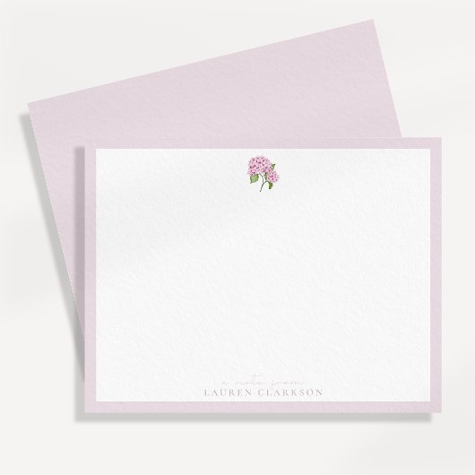 Rosa Hydrangea-Karte Mitteilungskarte