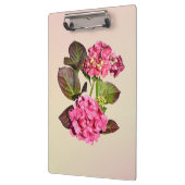 Rosa Hydrangea mit Blätter Klemmbrett (Links)