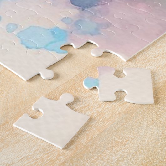 Rosa Hydrangea, Monogramm Puzzle (Seite)