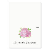 Rosa Hydrangea Name Meetingoption Platzkarten Tischnummer (Vorderseite)