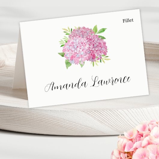 Rosa Hydrangea Name Meetingoption Platzkarten Tischnummer