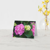 Rosa Hydrangea Notecards Karte (Gelbe Blume)