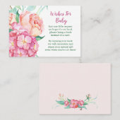 Rosa Hydrangea & Peony "Bring ein Buch" Kinderdusc Empfehlungskarte (Vorne/Hinten)