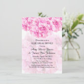 Rosa Hydrangea Probe Dinner lädt Hydrangea1 Einladung (Stehend Vorderseite)