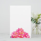 Rosa Hydrangea Rosa Blume Briefpapier (Stehend Vorderseite)