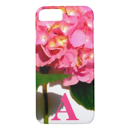 Rosa Hydrangea Rosa Blume Case-Mate iPhone Hülle (Rückseite)