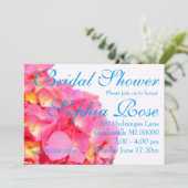 Rosa Hydrangea Rosa Blume Einladung (Stehend Vorderseite)