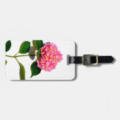 Rosa Hydrangea Rosa Blume Gepäckanhänger (Vorderseite horizontal)