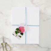 Rosa Hydrangea Rosa Blume Geschenkanhänger (Mit Garn)