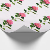 Rosa Hydrangea Rosa Blume Geschenkpapier (Ecke)