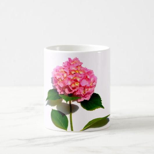 Rosa Hydrangea Rosa Blume Kaffeetasse (Mittel)