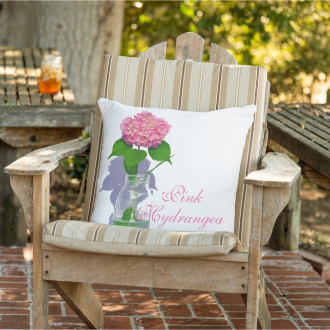 Rosa Hydrangea Rosa Blume Kissen (Stuhl )