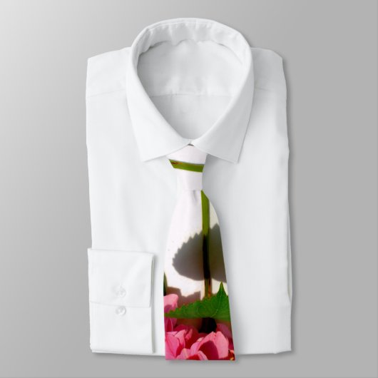 Rosa Hydrangea Rosa Blume Krawatte (Gebunden)