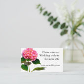 Rosa Hydrangea Rosa Blume Rosa Blüte Begleitkarte (Stehend Vorderseite)