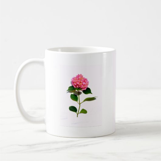 Rosa Hydrangea Rosa Blume Rosa Blüte Kaffeetasse (Links)