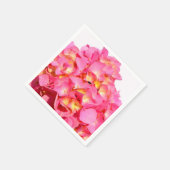 Rosa Hydrangea Rosa Blume Serviette (Ecke)