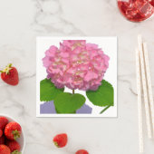 Rosa Hydrangea Rosa Blume Serviette (Beispiel)