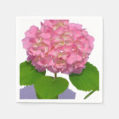 Rosa Hydrangea Rosa Blume Serviette (Vorderseite)
