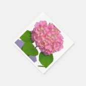 Rosa Hydrangea Rosa Blume Serviette (Ecke)