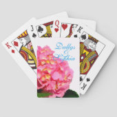 Rosa Hydrangea Rosa Blume Spielkarten (Rückseite)