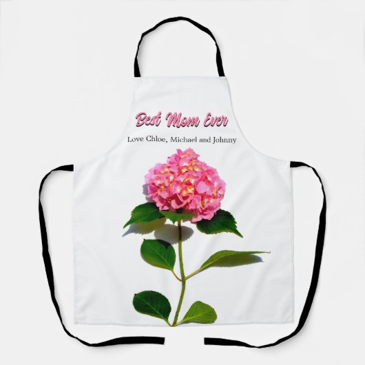 Rosa Hydrangea Rosa Blütenmutter die beste aller Z Schürze (Vorderseite)