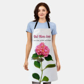 Rosa Hydrangea Rosa Blütenmutter die beste aller Z Schürze (Getragen)