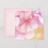 Rosa Hydrangea-Traum-… quadratische Einladung - (Vorne/Hinten)