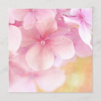Rosa Hydrangea-Traum-… quadratische Einladung -