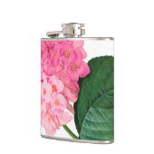 Rosa Hydrangea Vinyl Wrapped Flask Flachmann (Links)