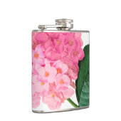 Rosa Hydrangea Vinyl Wrapped Flask Flachmann (Rechts)