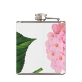 Rosa Hydrangea Vinyl Wrapped Flask Flachmann (Rückseite)