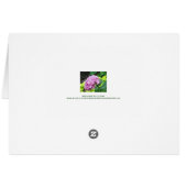 Rosa Hydrangea-Wedding Tischnummer-Karte (Rückseite Horizontal)