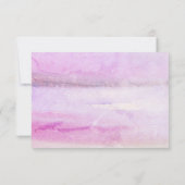 Rosa Hydrangeas Aquarellblume Hochzeit RSVP Karte (Rückseite)