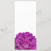 Rosa Hydrangeas-Blumen Hochzeit Menükarte (Rückseite)