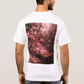 Rosa Hydrangeas Blumen-Überblenddrucker T - Shirt (Rückseite)