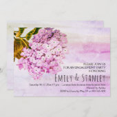 Rosa Hydrangeas Hochzeit Verlobung Einladung (Vorne/Hinten)