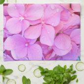 Rosa Hydrangeas Küchentuch (Gefaltet)
