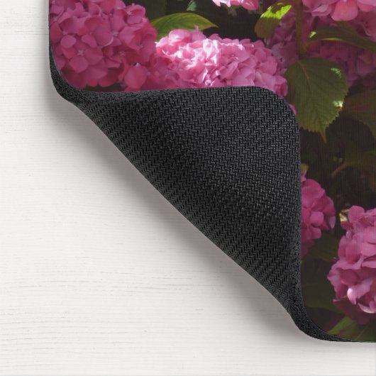 Rosa Hydrangeas Mousepad (Ecke)