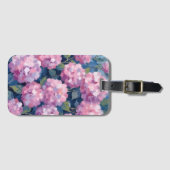 Rosa Hydrangeen Blumen Gepäckanhänger (Vorderseite (Horizontal))