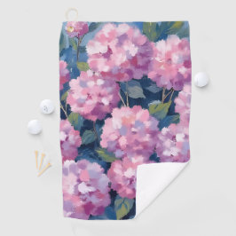 Rosa Hydrangeen Blumen Golfhandtuch