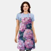 Rosa Hydrangeen Blumen Schürze (Getragen)