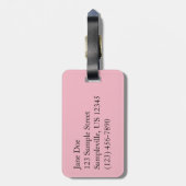 Rosa I Hübsche Blumenfotografie Gepäckanhänger (Rückseite vertikal)