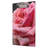 Rosa I Hübsche Blumenfotografie Klemmbrett (Links)