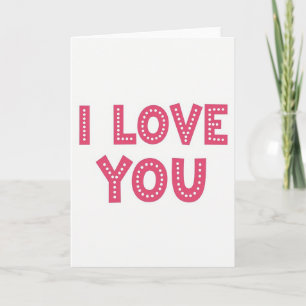 Rosa I Love You Punkte Karte