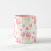 Rosa Ice Creme Cone Mit Monogramm Tasse (Zentrum)