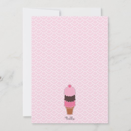 Rosa Ice Creme Party Giro del Malcantone Einladung (Rückseite)