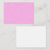 Rosa Ice-Mitteilungskarten Mitteilungskarte (Vorne/Hinten)