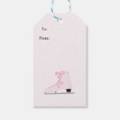 Rosa Ice Skate Winter Geschenkanhänger (Vorderseite)